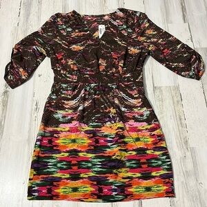 Charlie Jade Silk Dress Size L
